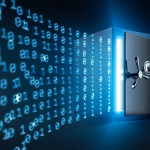 Data warping into safe box - how to keep business information safe concept