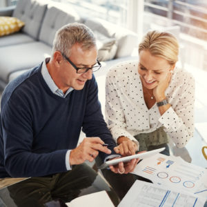 Couple analysing their superannuation status